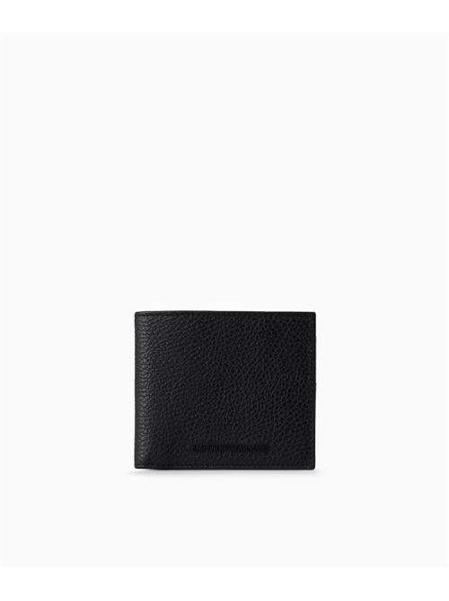 TUMBLED LEATHER WALLET EMPORIO ARMANI | Y4R168.Y068E80001 NERO